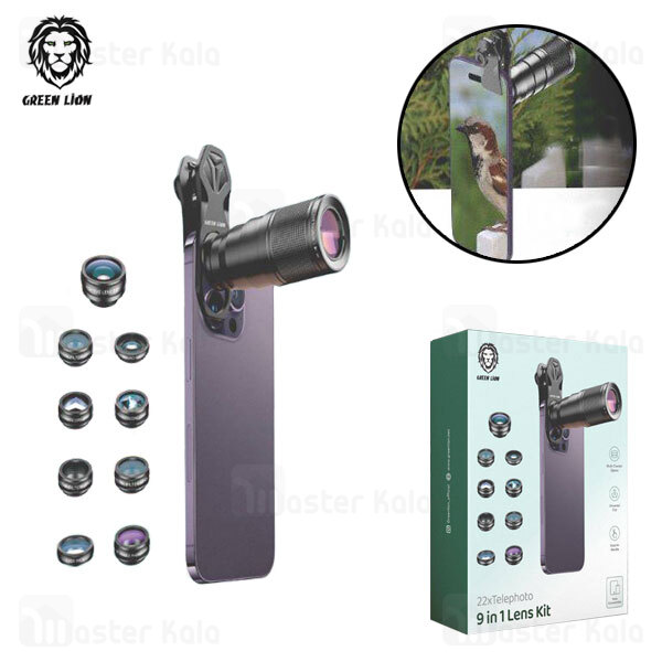 کیت لنز کیلیپسی موبایل گرین لاین Green Lion 9 in 1 Lens Kit Telephoto
